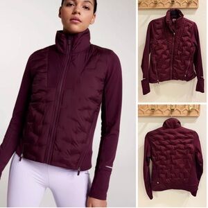 CALIA Women's Cold Dash Run Jacket burgundy puffer size small